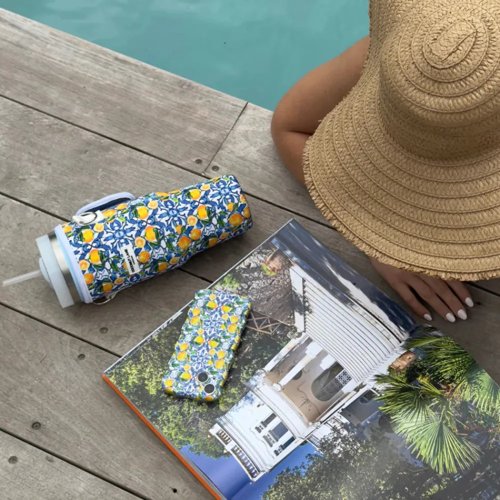 Cocopup Tumbler Carry Cases-Amalfi Lemon Tumbler Carry Case by Coconut Lane