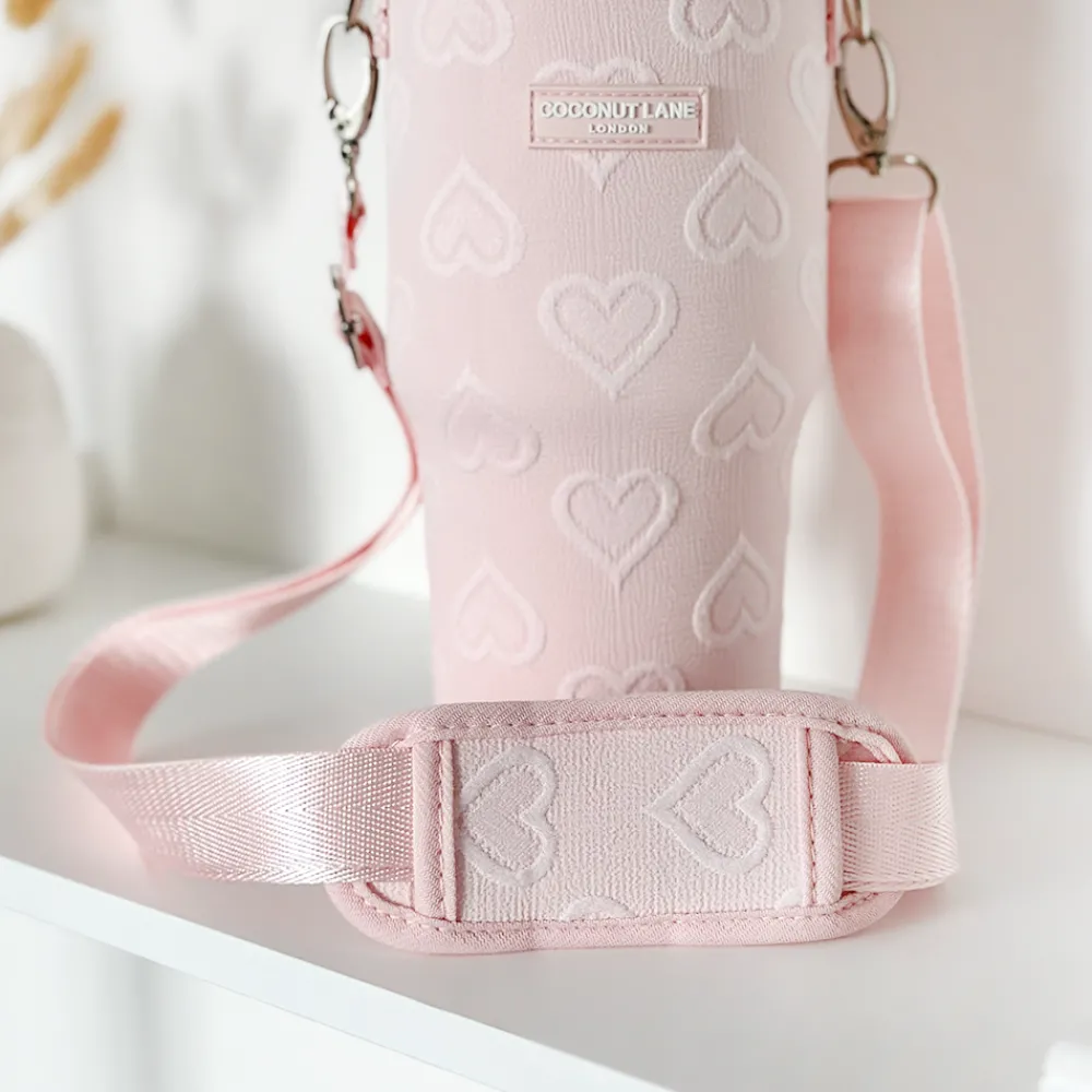 Cocopup Tumbler Carry Cases-Baby Pink Heart Tumbler Carry Case by Coconut Lane