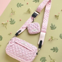 Cocopup Bag Straps-Bag Strap - Quilted Ditsy Floral Pink