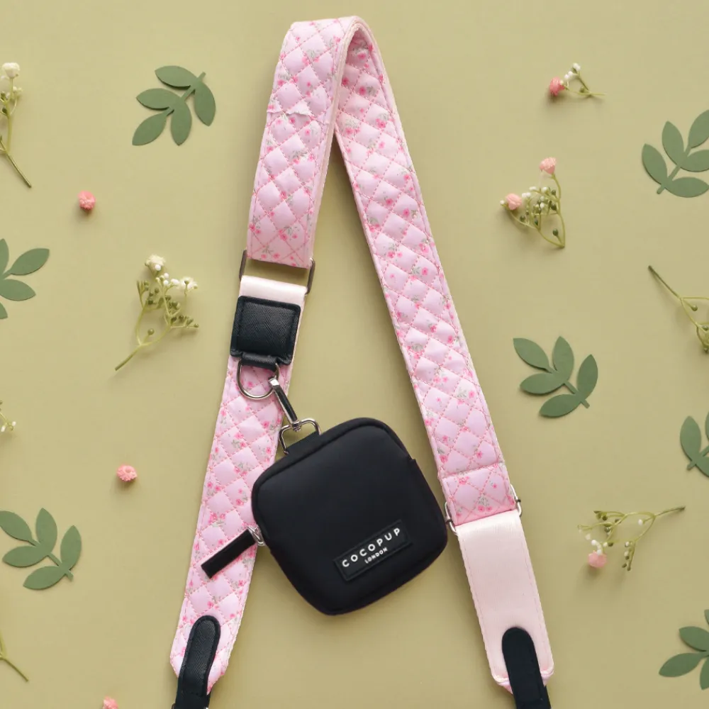 Cocopup Bag Straps-Bag Strap - Quilted Ditsy Floral Pink