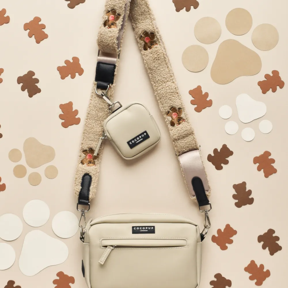 Cocopup Bag Straps-Bag Strap - Theo Embroidered Teddy