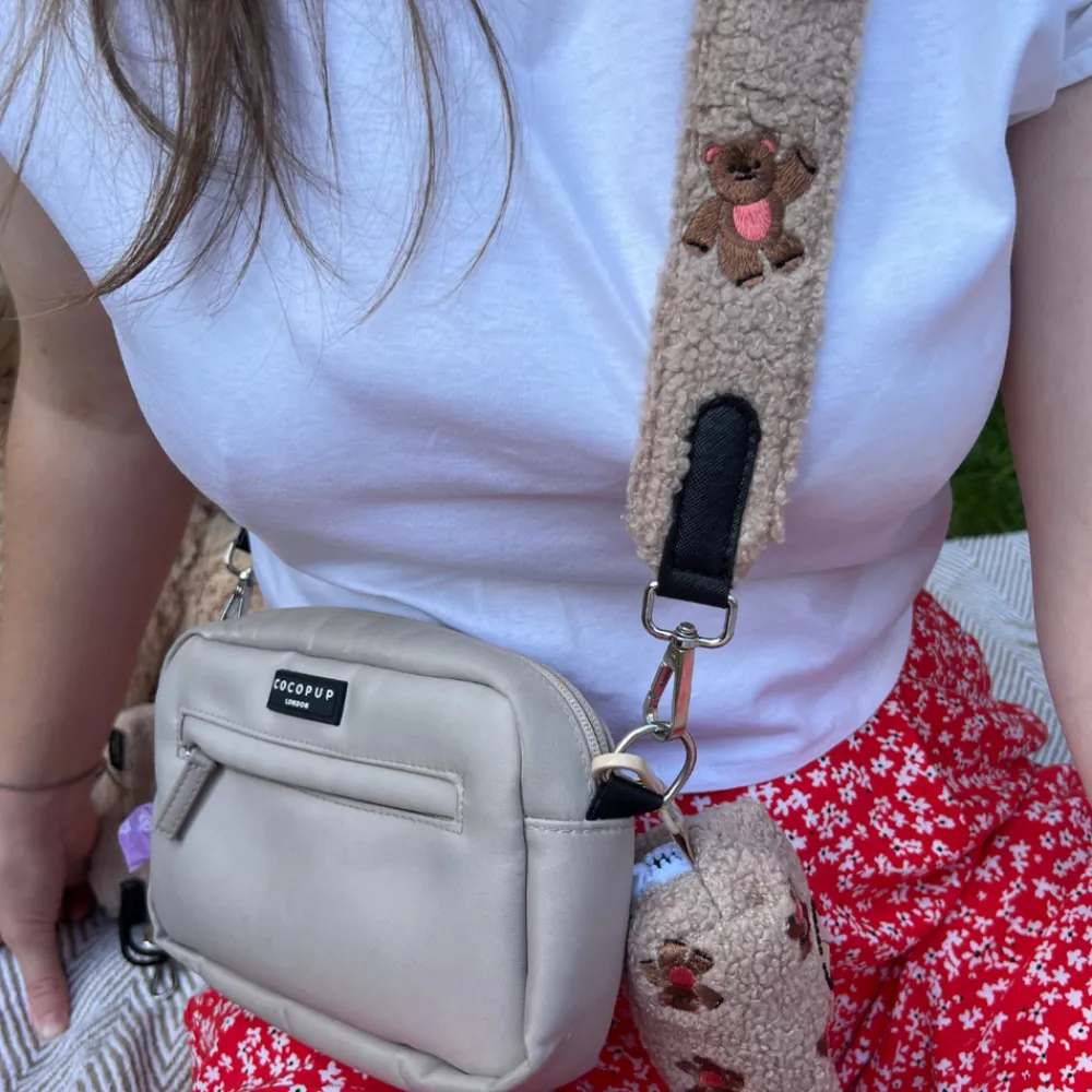 Cocopup Bag Straps-Bag Strap - Theo Embroidered Teddy