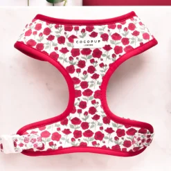 Cocopup Adjustable Harness Bundles-Barkquet of Roses Adjustable Neck Harness, Lead & Collar Bundle