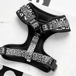 Cocopup Adjustable Neck Harnesses-Black Leopard Adjustable Neck HARNESS