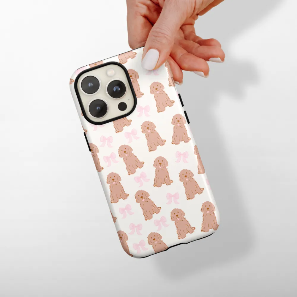Cocopup Tough Phone Cases-Bows & Besties Tough Phone Case - Goldendoodle