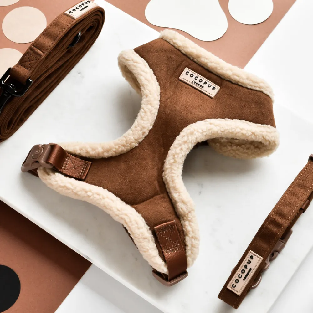 Cocopup Adjustable Neck Harnesses-Brown Aviator Adjustable Neck HARNESS