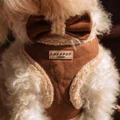 Cocopup Adjustable Harness Bundles-Brown Aviator Adjustable Neck Harness, Lead & Collar Bundle