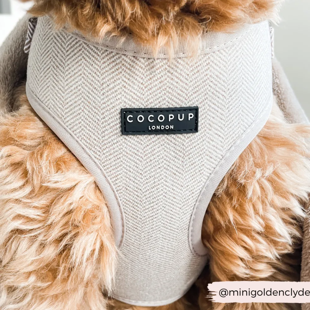Cocopup Adjustable Neck Harnesses-Brown Tweed Adjustable Neck HARNESS