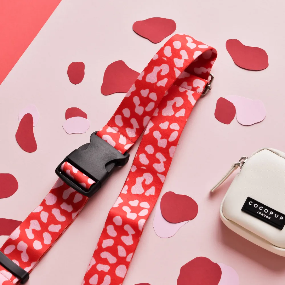 Cocopup Bum Bag Straps-Bum Bag Strap - Red & Pink Leopard