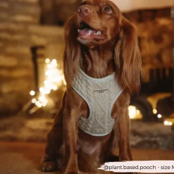 Cocopup Adjustable Neck Harnesses-Cable Knit Jumper Adjustable Neck HARNESS - Toffee Pup Latte
