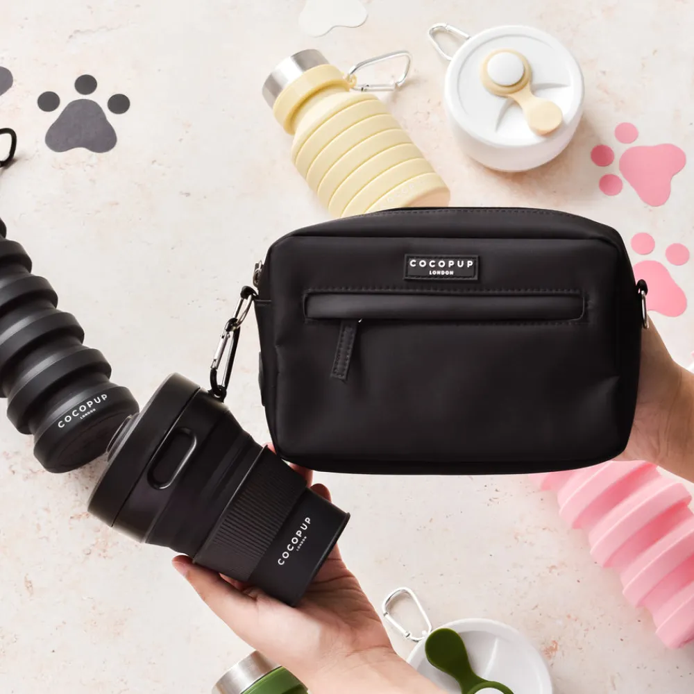 Cocopup Collapsible Water Bottles & Cups | Collapsible Coffee Cups-Collapsible Coffee Cup - Black