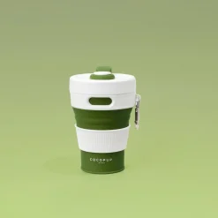 Cocopup Collapsible Water Bottles & Cups | Rucksack Accessories-Collapsible Coffee Cup - Khaki