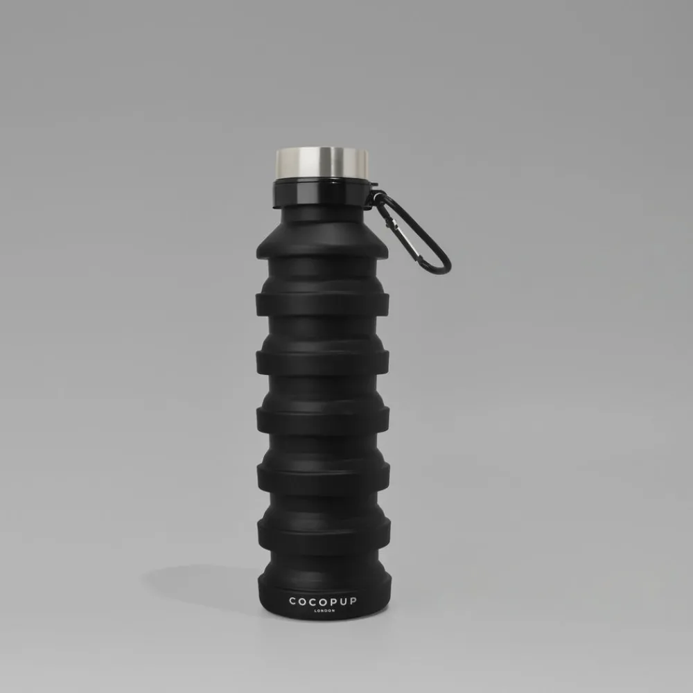 Cocopup Collapsible Water Bottles & Cups | Collapsible Water Bottles-Collapsible Water Bottle - Black