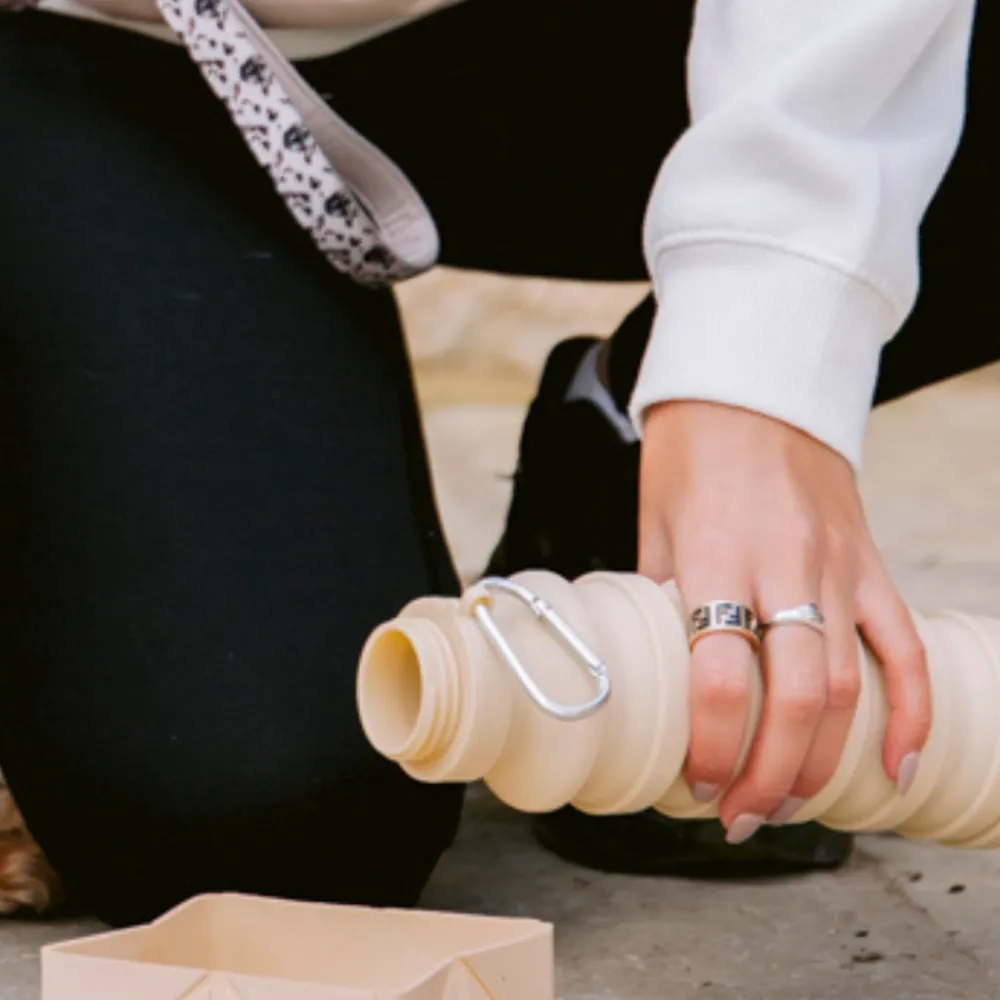 Cocopup Collapsible Water Bottles & Cups | Rucksack Accessories-Collapsible Water Bottle - Nude