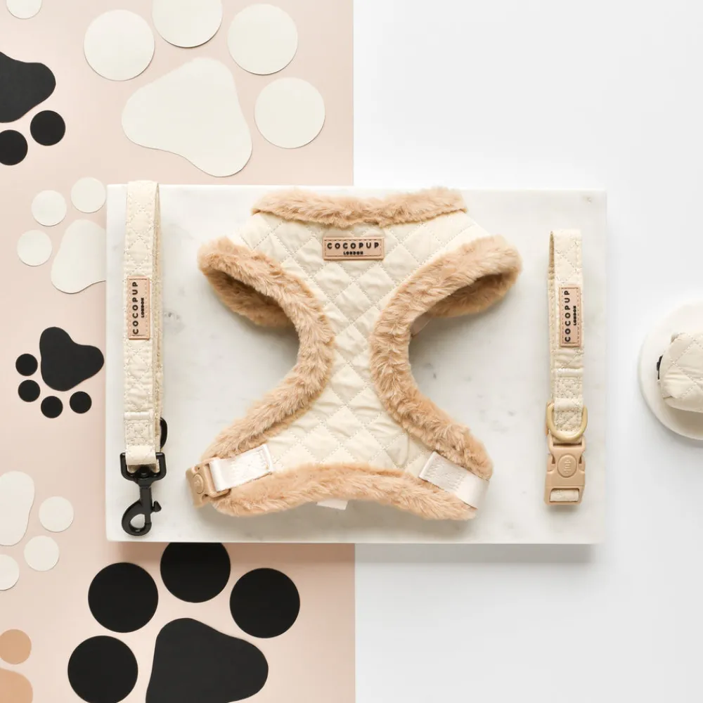 Cocopup Collars | Puppy Leads & Collars-Cream Quilted COLLAR
