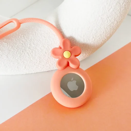 Cocopup Airtag Cases-Cute Flower AirTag Case - Orange by Coconut Lane