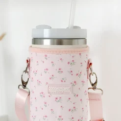 Cocopup Tumbler Carry Cases-Ditsy Floral Pink Tumbler Carry Case by Coconut Lane