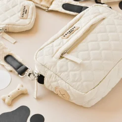 Cocopup Dog Walking Bags-Dog Walking Bag - Cream Quilted