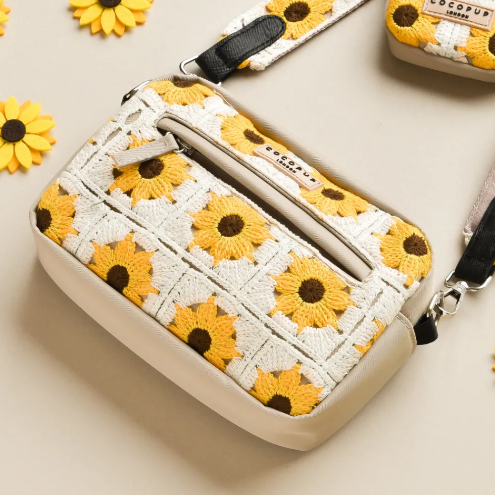 Cocopup Dog Walking Bags | Rucksack Accessories-Dog Walking Bag - Sunflower Patch