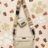 Cocopup Classic Bag Bundles-Dog Walking Caramel Latte Bag Bundle - Theo Embroidered Teddy