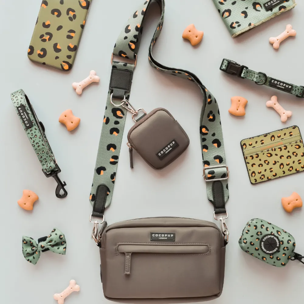 Cocopup Classic Bag Bundles-Dog Walking Mocha Bag Bundle - Khaki Leopard