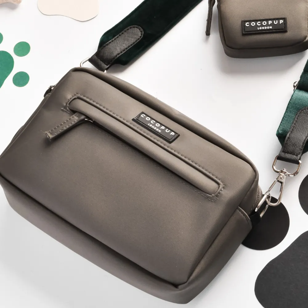 Cocopup Classic Bag Bundles-Dog Walking Mocha Bag Bundle - Forest Green Velvet