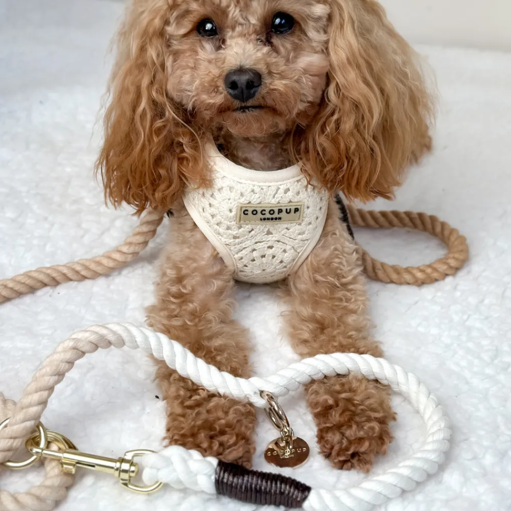 Cocopup Rope Leads-Double Ended Rope Lead - Cappuccino