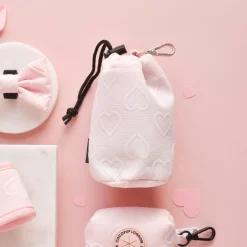 Cocopup Drawstring Treat Pouches-Drawstring Treat Pouch - Baby Pink Heart