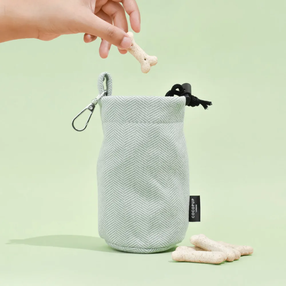 Cocopup Drawstring Treat Pouches | Rucksack Accessories-Drawstring Treat Pouch - Sage Tweed
