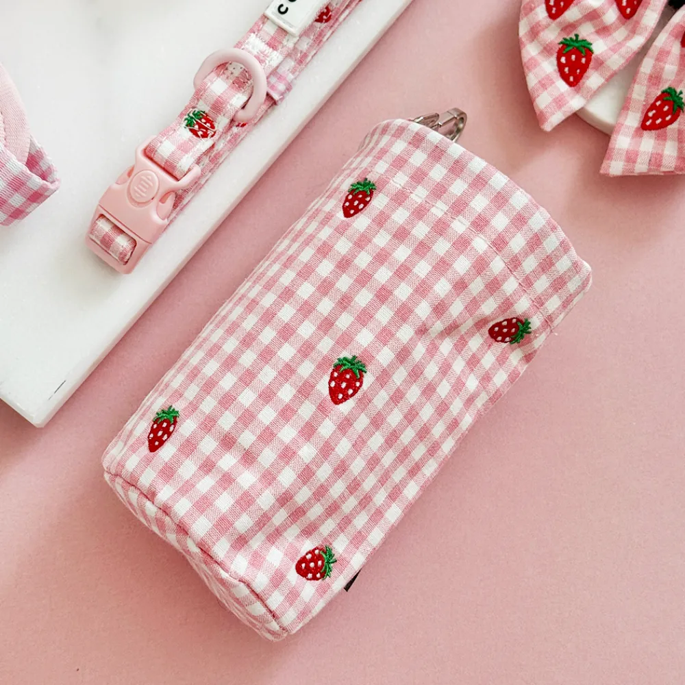 Cocopup Drawstring Treat Pouches | Rucksack Accessories-Drawstring Treat Pouch - Strawberry Picnic Pup