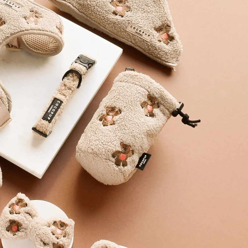 Cocopup Drawstring Treat Pouches | Rucksack Accessories-Drawstring Treat Pouch - Theo Embroidered Teddy