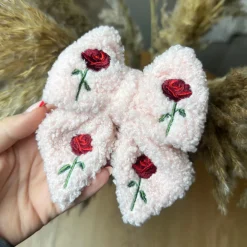 Cocopup Sailor Bow Ties-Embroidered Roses Teddy Sailor Bow Tie