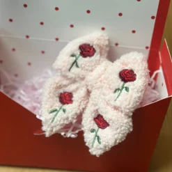 Cocopup Sailor Bow Ties-Embroidered Roses Teddy Sailor Bow Tie
