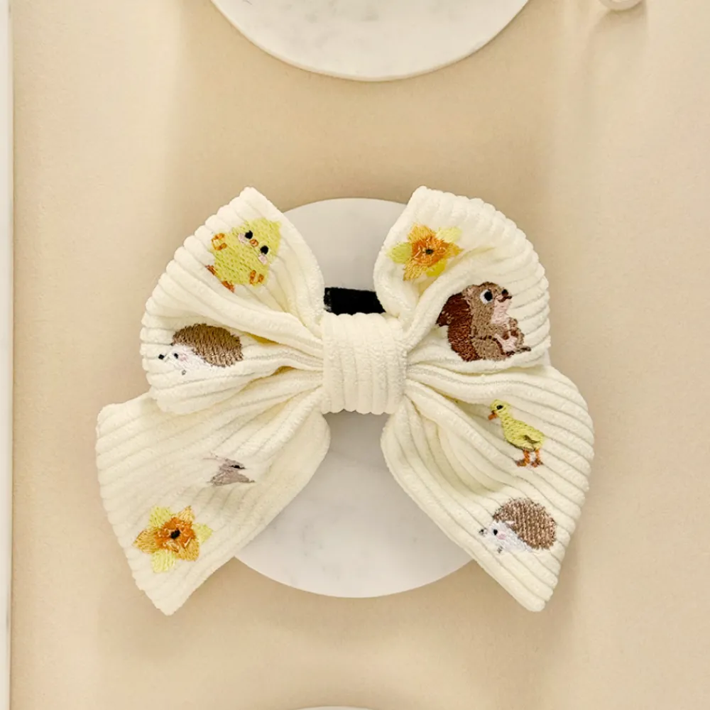 Cocopup Sailor Bow Ties-Embroidered Woodland Walkies Sailor Bow Tie