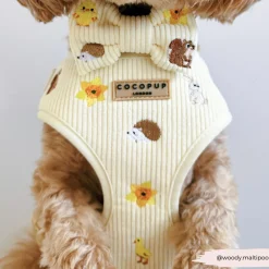 Cocopup Adjustable Harness Bundles-Embroidered Woodland Walkies Adjustable Neck Harness, Lead & Collar Bundle