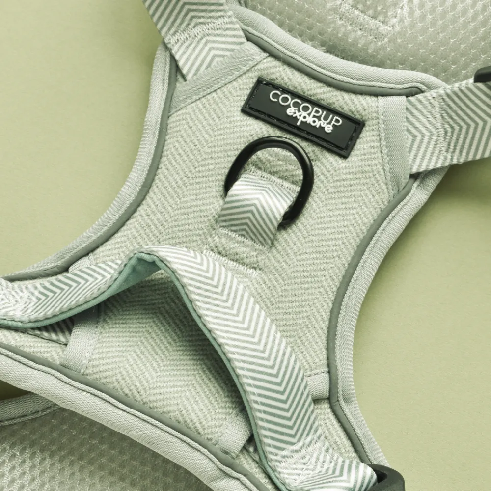Cocopup Adjustable Neck Harnesses | Cocopup Explore Harnesses ⛰️-Explore Harness - Sage Tweed