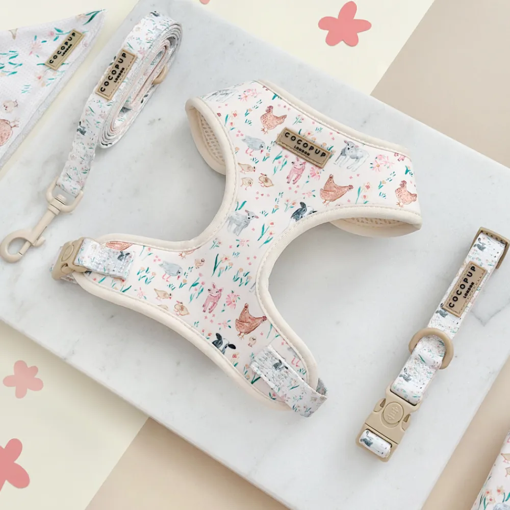 Cocopup Adjustable Harness Bundles-Farmyard Friends Adjustable Neck Harness, Lead & Collar Bundle