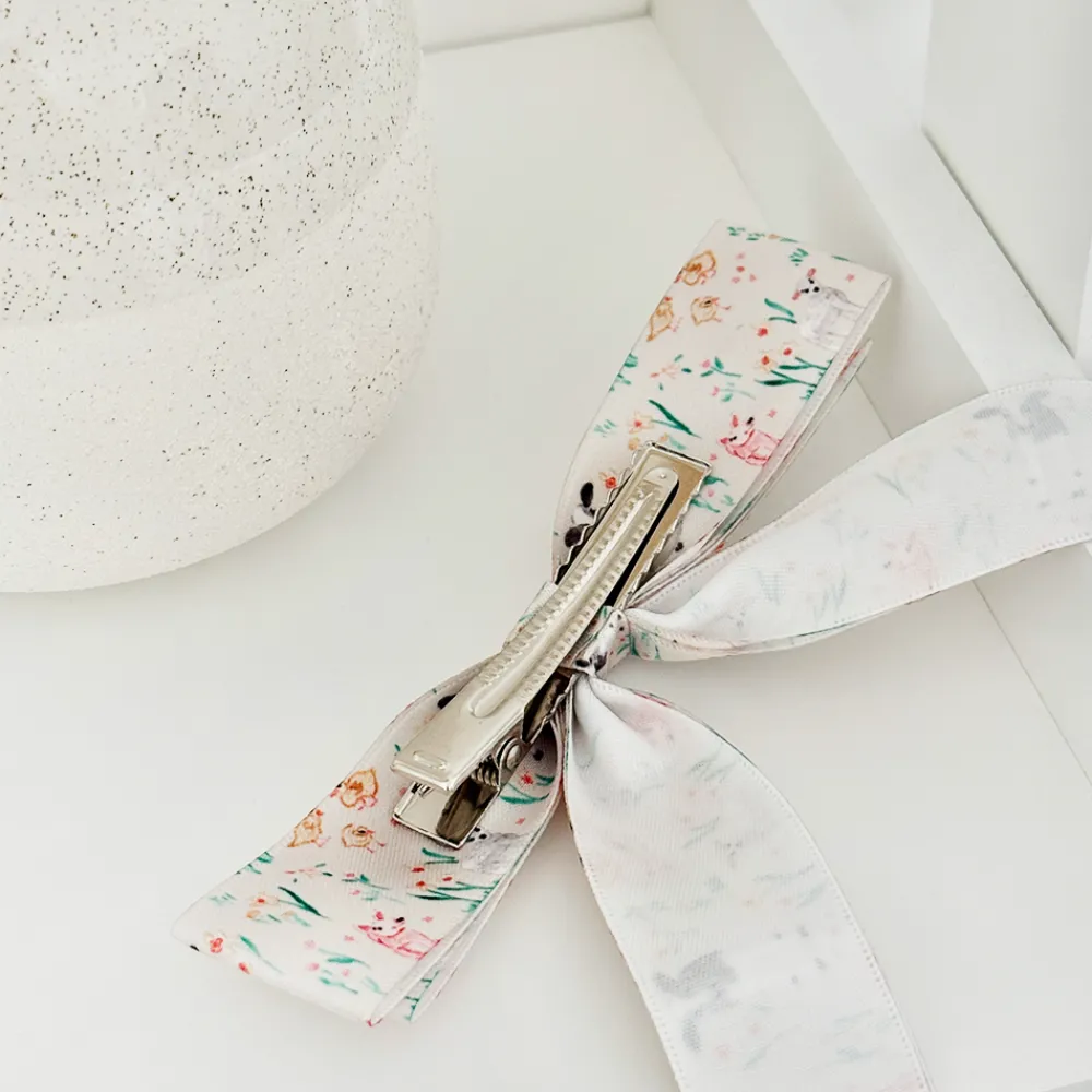 Cocopup Ribbon Bow Clips-Farmyard Friends Ribbon Bow Clip - By Coconut Lane