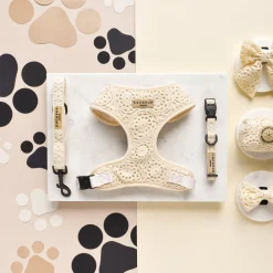 Cocopup Adjustable Harness Bundles-Festival Crochet Adjustable Neck Harness, Lead & Collar Bundle