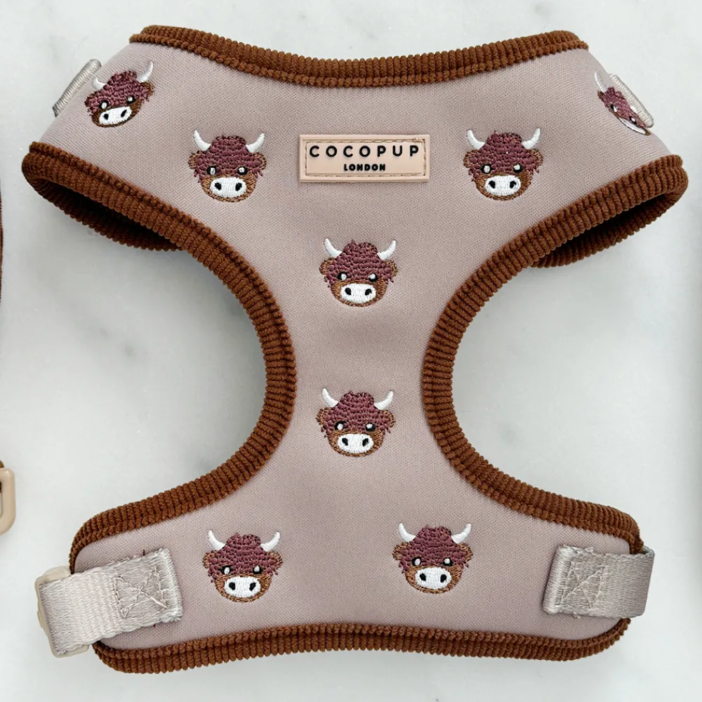 Cocopup Adjustable Neck Harnesses-Harold the Highland Cow Adjustable Neck HARNESS