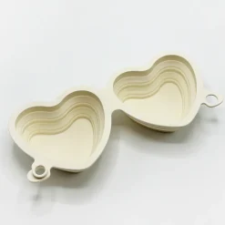 Cocopup Foldable Bowls | Foldable Bowls-Heart Collapsible Bowl - Cream