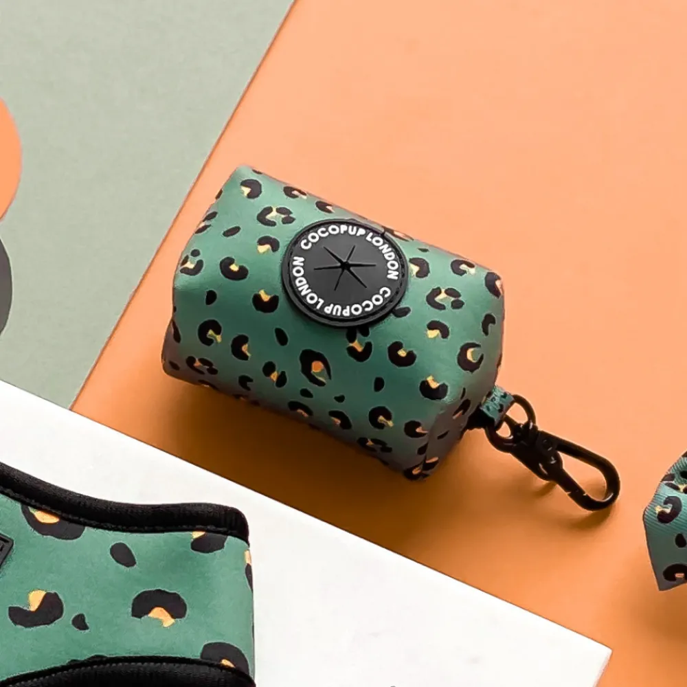 Cocopup Poop Bag Holders | Poop Bag Holders-Khaki Leopard Poop Bag Holder