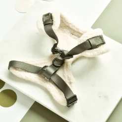 Cocopup Adjustable Harness Bundles-Khaki Quilted Adjustable Neck Harness, Lead & Collar Bundle