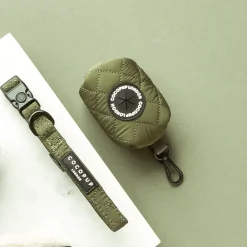 Cocopup Poop Bag Holders | Poop Bag Holders-Khaki Quilted Poop Bag Holder