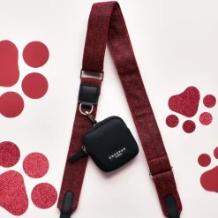 Cocopup Bag Straps-Limited Edition Bag Strap - Burgundy Sparkle Pup