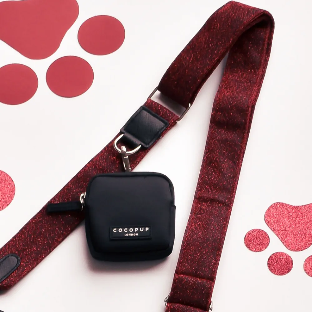 Cocopup Bag Straps-Limited Edition Bag Strap - Burgundy Sparkle Pup