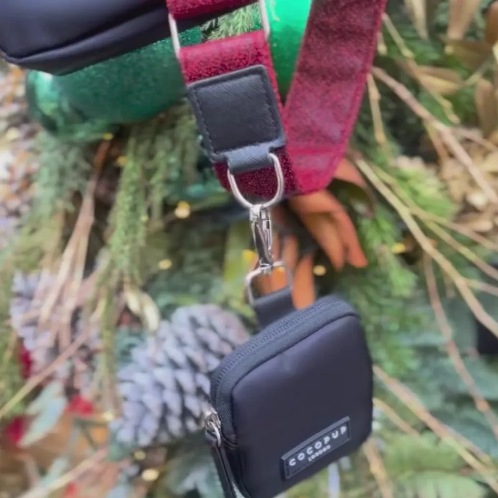 Cocopup Bag Straps-Limited Edition Bag Strap - Burgundy Sparkle Pup