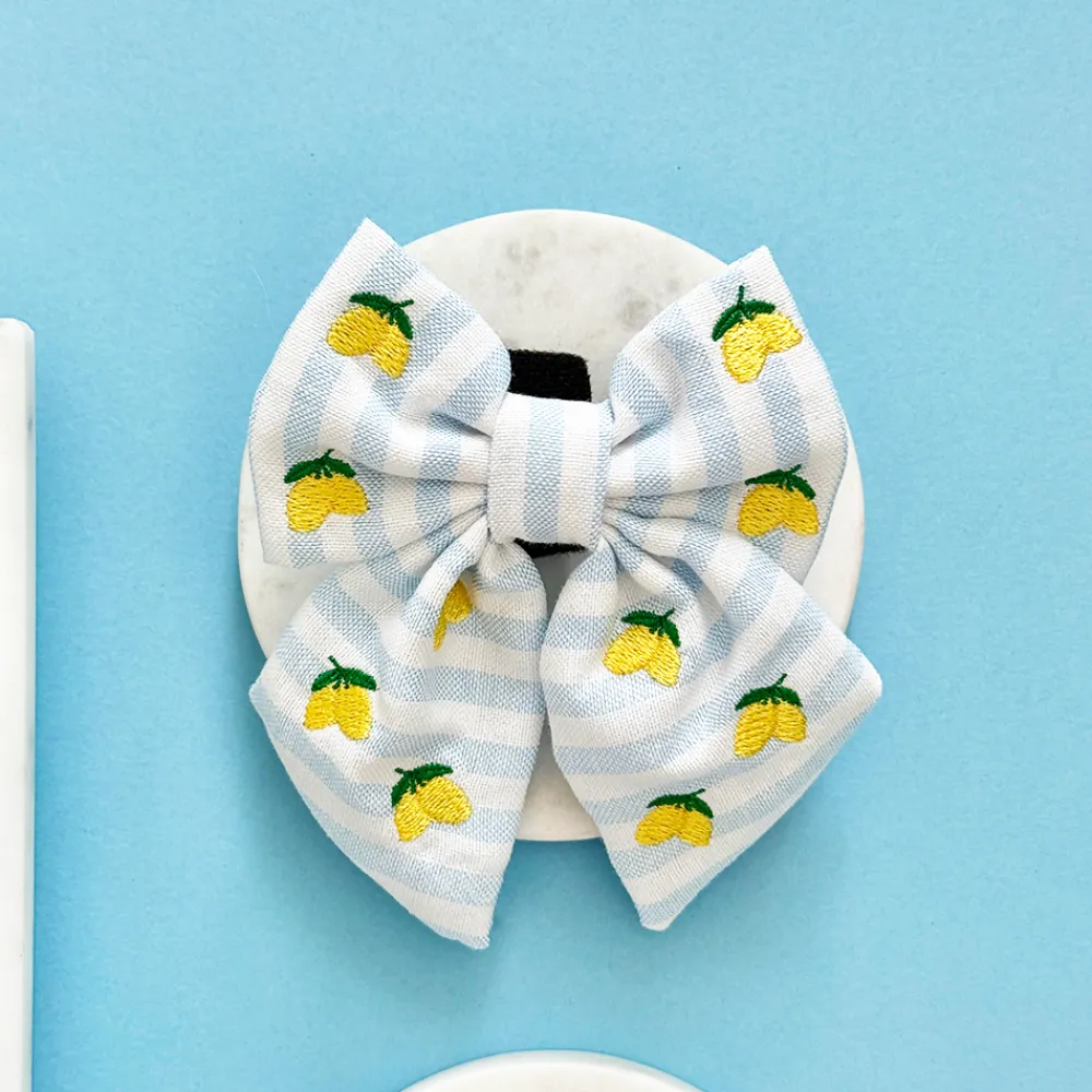 Cocopup Sailor Bow Ties-Living La Vida Lemon Sailor Bow Tie