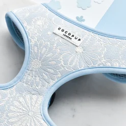 Cocopup Adjustable Neck Harnesses-Luxe Adjustable Neck HARNESS - Baby Blue Flower