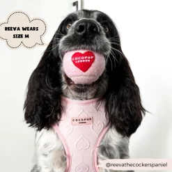 Cocopup Adjustable Neck Harnesses-Luxe Adjustable Neck HARNESS - Baby Pink Heart